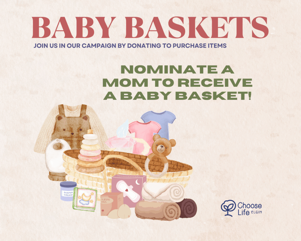 basket of baby items moms could receive